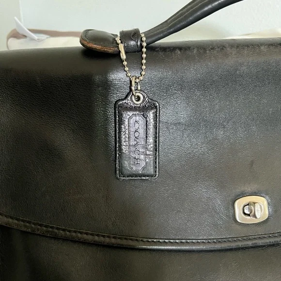 Coach vintage Black Leather briefcase